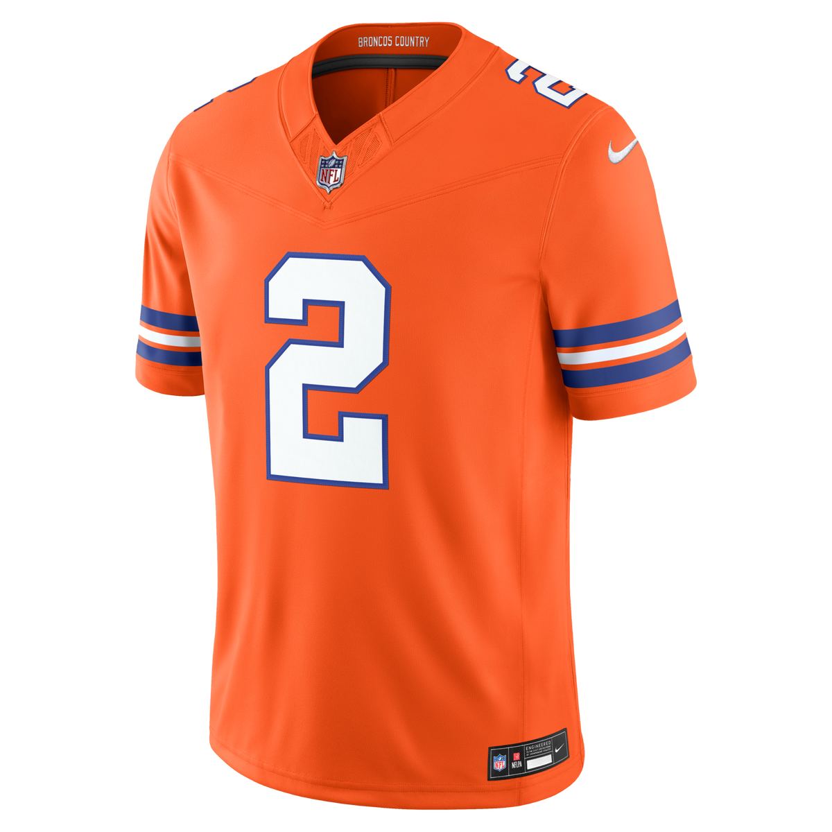 Denver Broncos Pat Surtain II Orange Alternate Mile High Collection 1977 Throwback Vapor F.U.S.E. Stitched Limited Football Jersey
