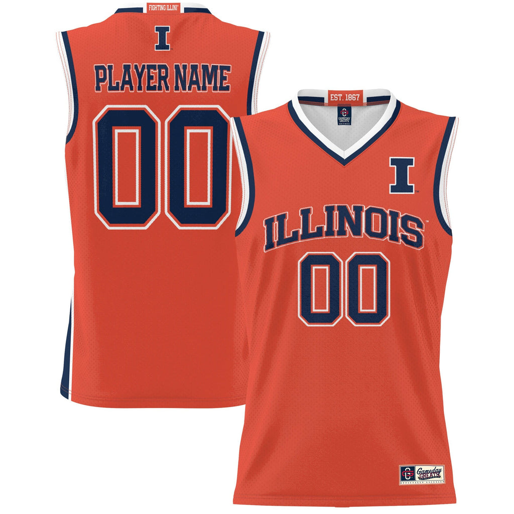 Illinois Fighting Illini Lightweight NIL Pick-A-Player Basketball Jersey - Orange