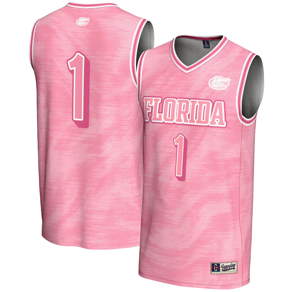 #1 Florida Gators Lightweight Basketball Fashion Jersey - Pink
