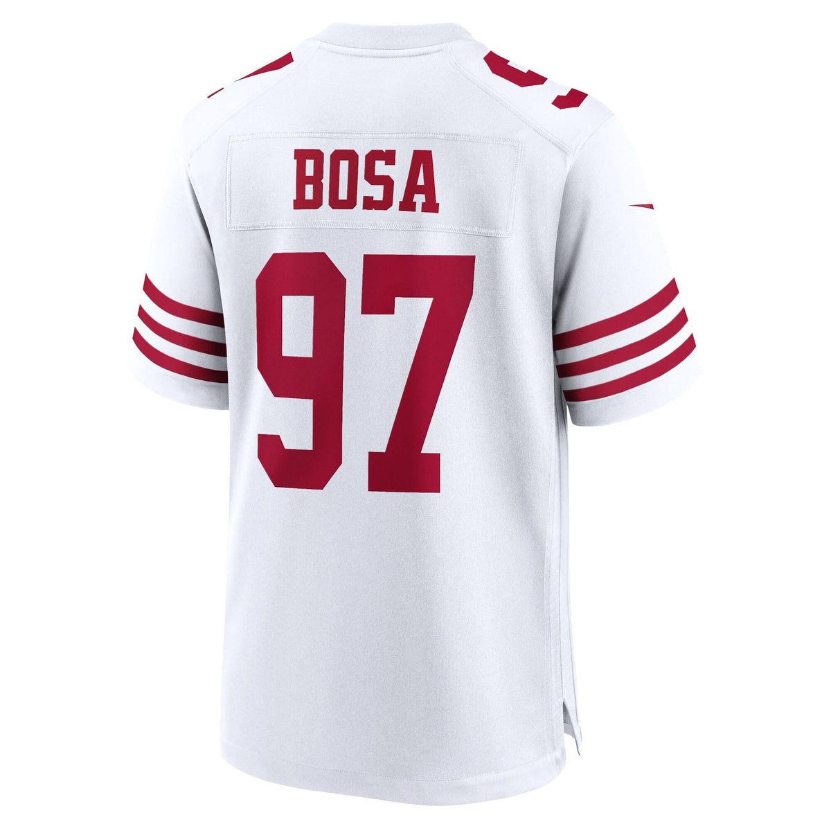 San Francisco 49ers Nick Bosa White Team Game Football Jersey