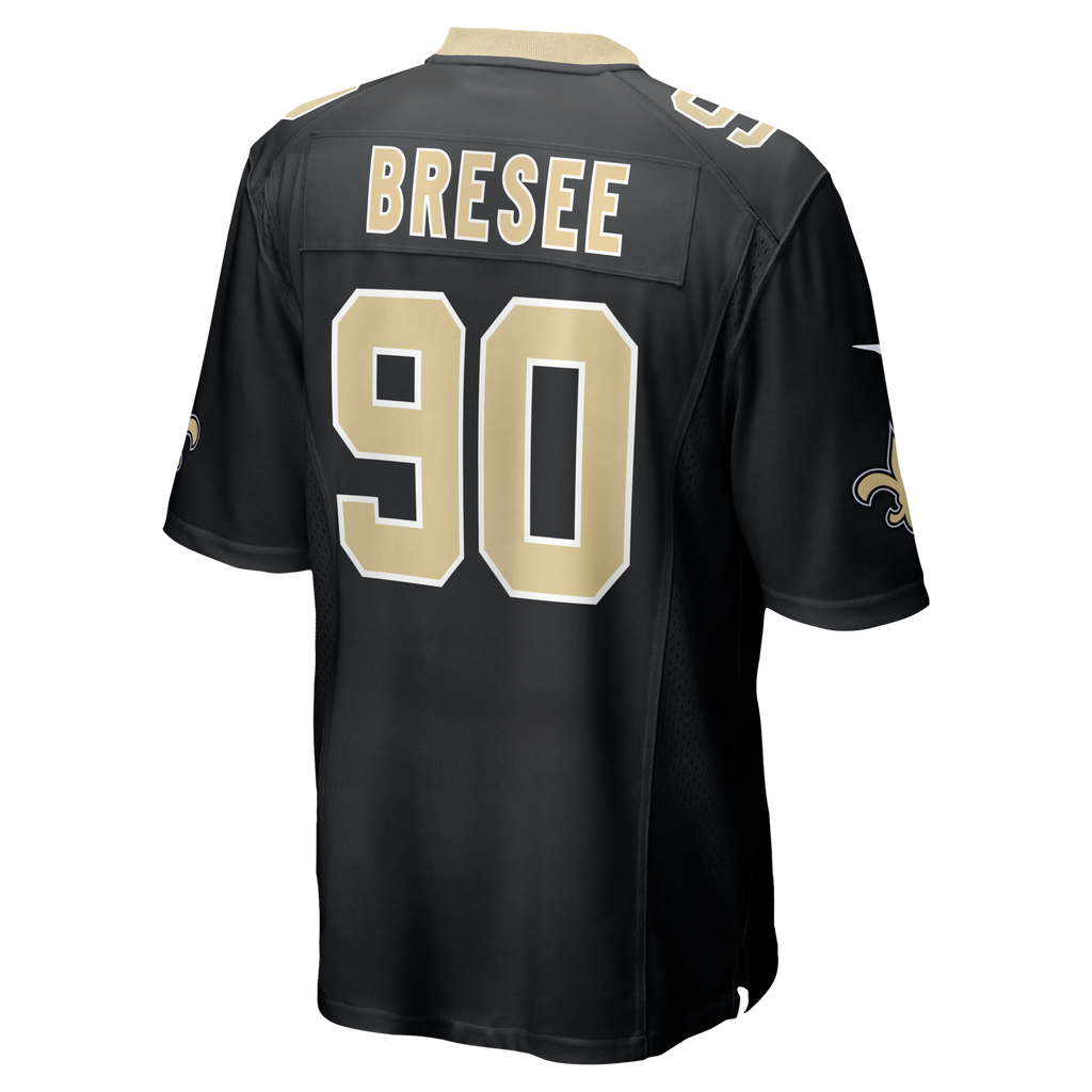 New Orleans Saints Bryan Bresee Black Game Football Jersey