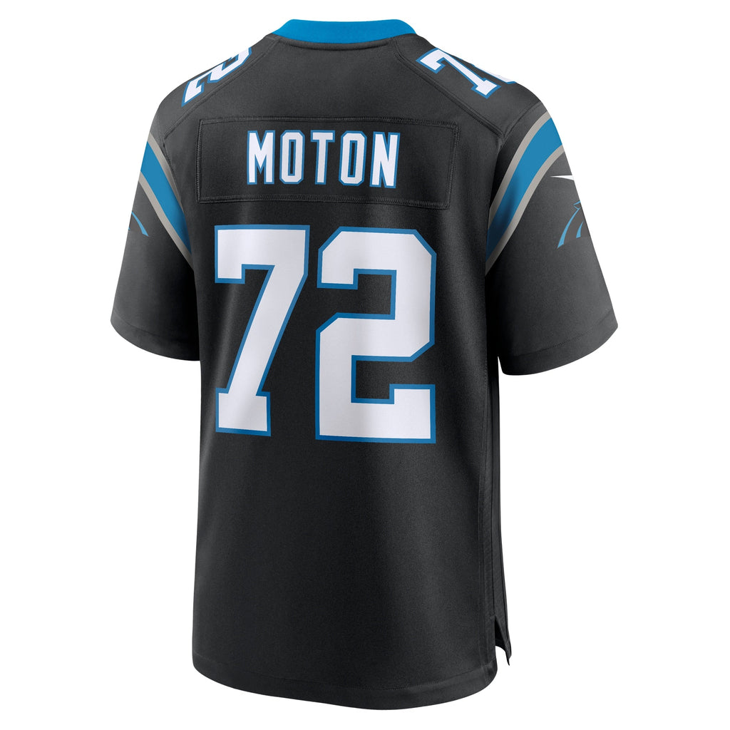 Carolina Panthers Taylor Moton Black Team Game Football Jersey