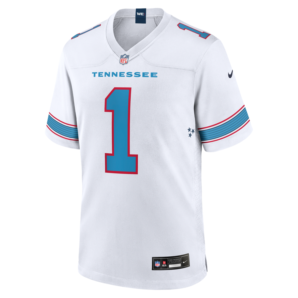 Tennessee Titans Cameron Ward White Game Football Jersey