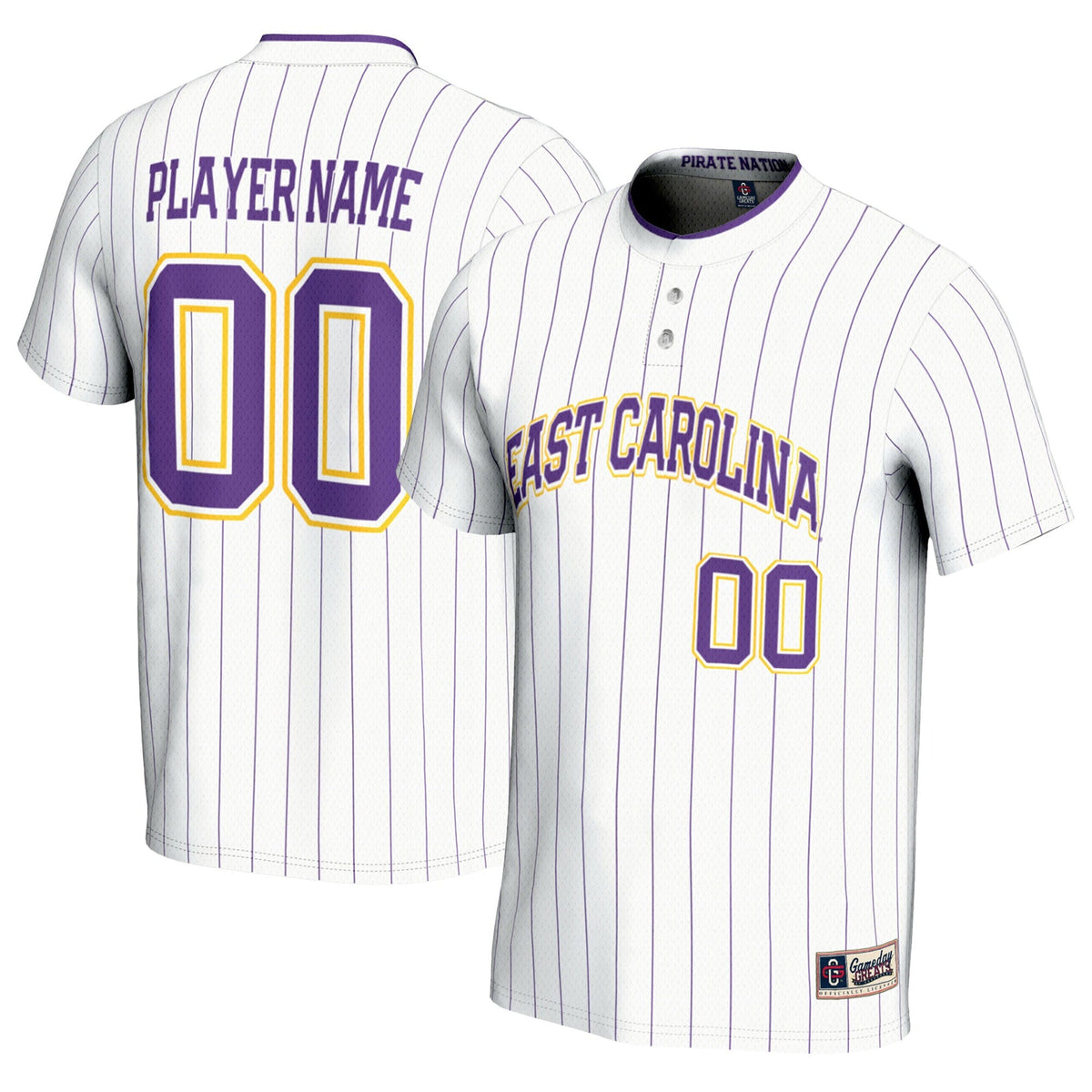ECU Pirates NIL Pick-A-Player Lightweight Softball Jersey - White