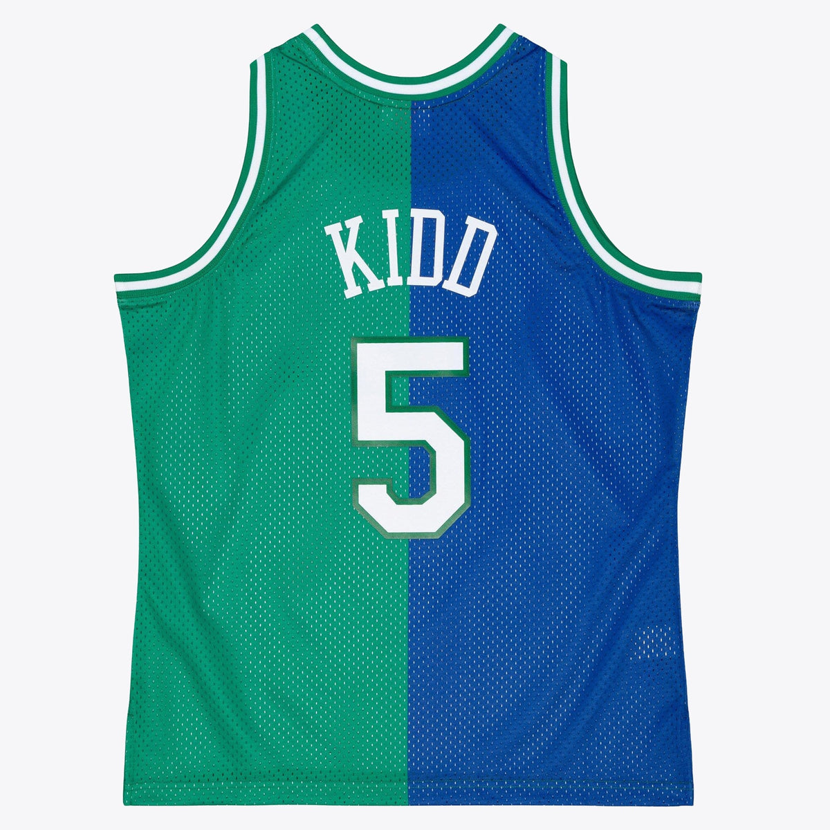 Dallas Mavericks Jason Kidd 1994 Split Swingman Jersey - Blue/Green