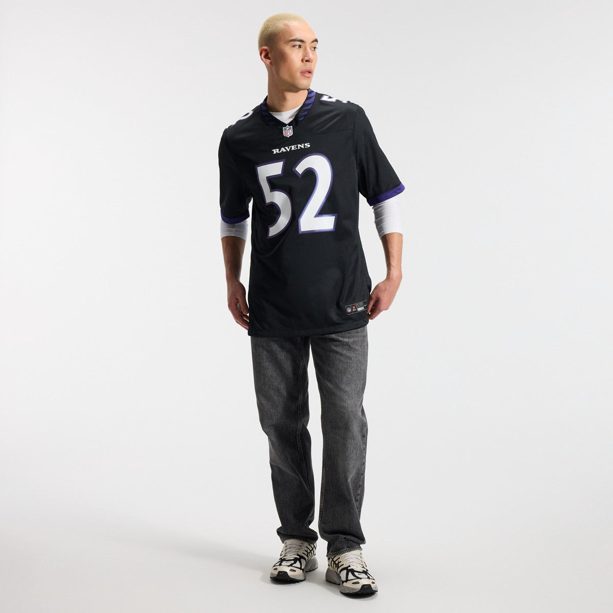 Baltimore Ravens Ray Lewis Black Alternate Retired Player Game Football Jersey