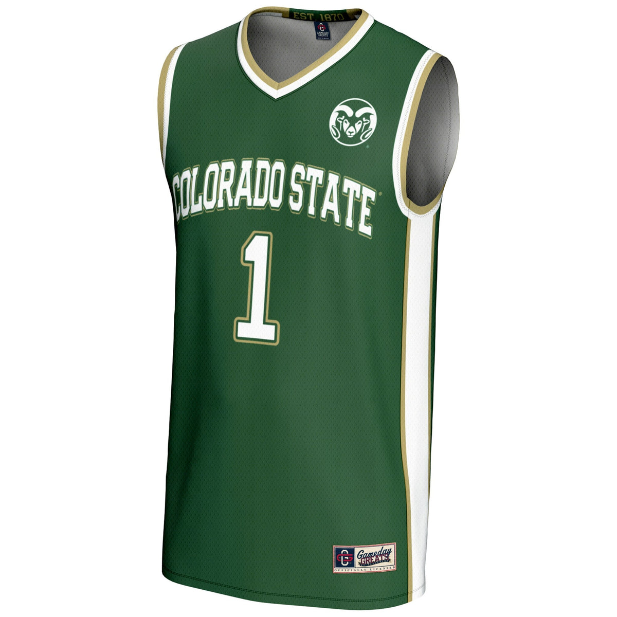 #1 Green Colorado State Rams Lightweight Basketball Jersey