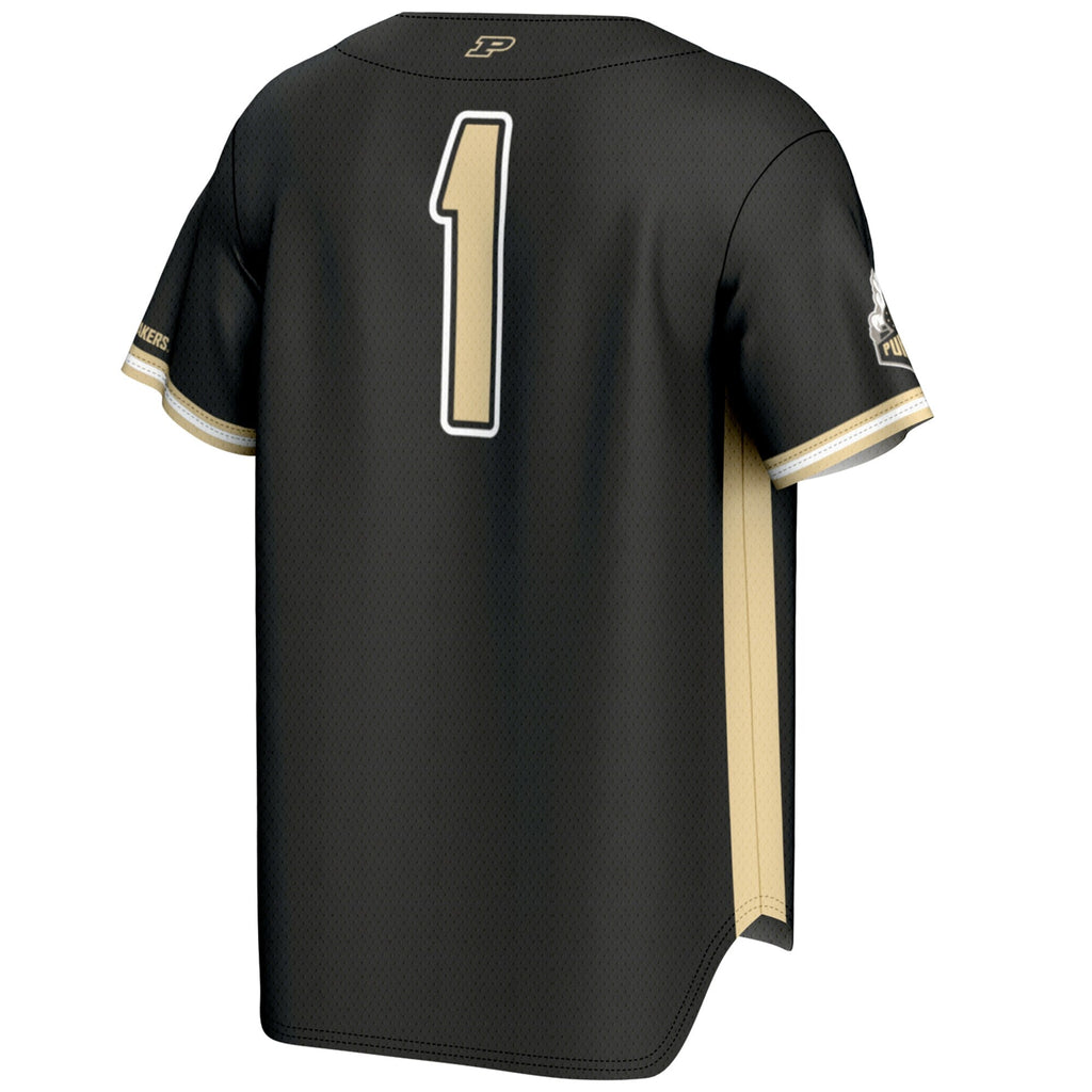 #1 Purdue Boilermakers Lightweight Baseball Jersey - Gold