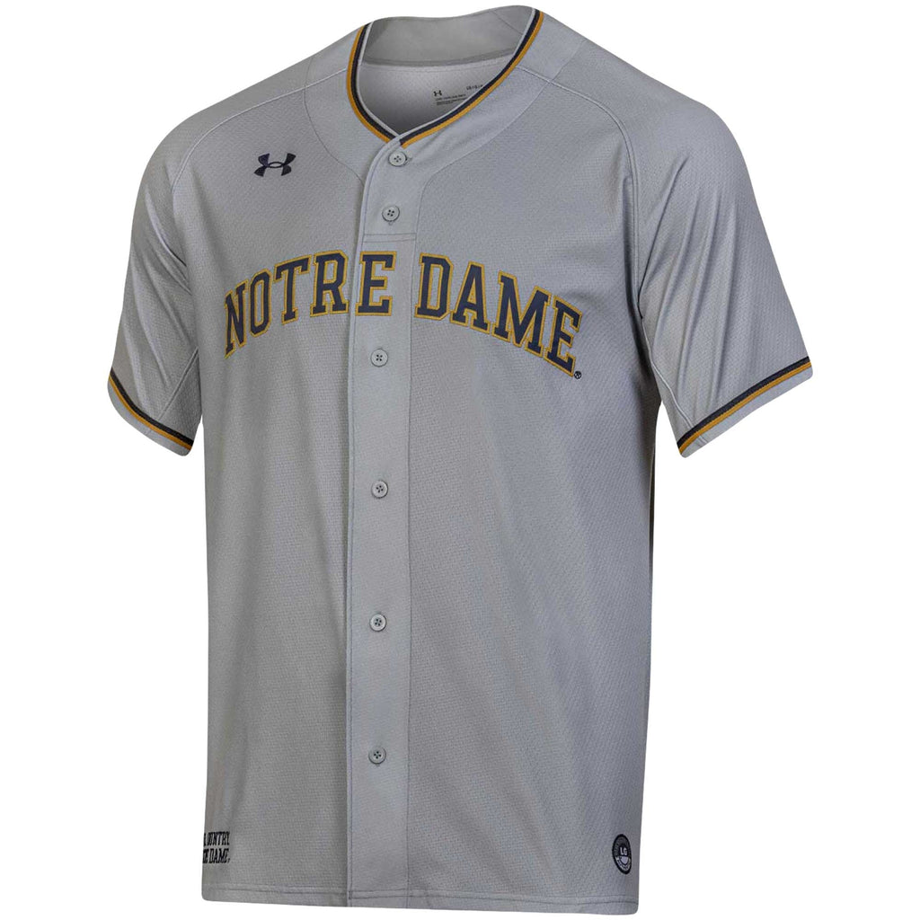 Gray Notre Dame Fighting Irish Replica Baseball Jersey