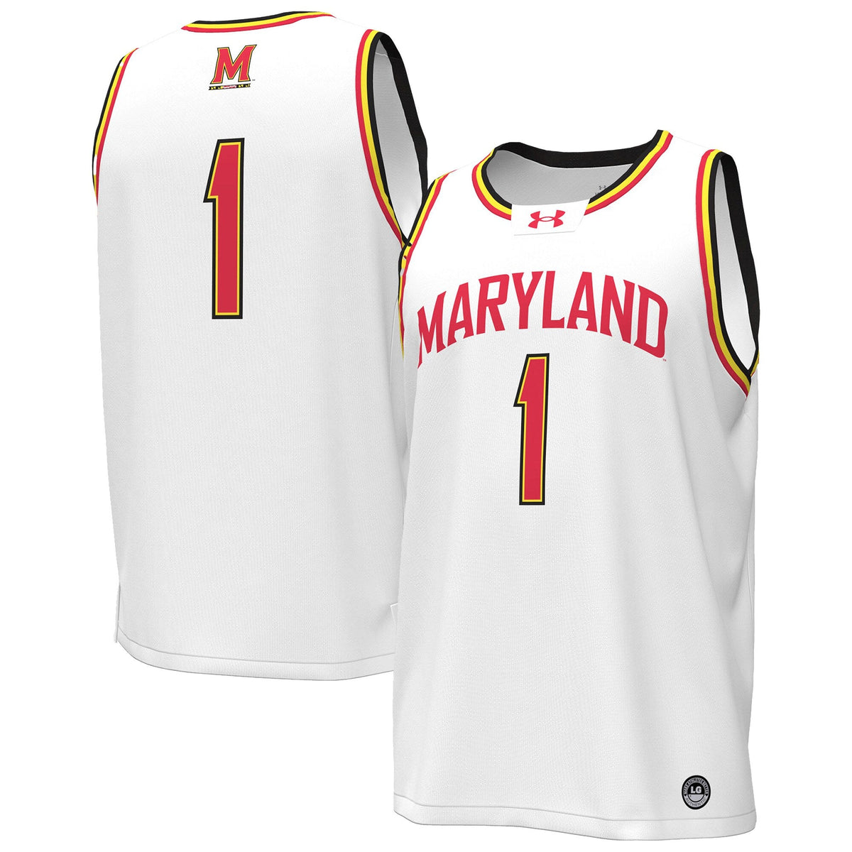 #1 White Maryland Terrapins Replica Basketball Jersey