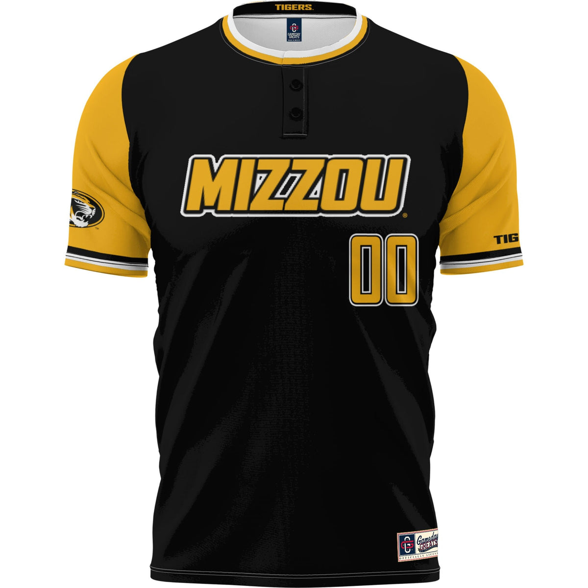 Missouri Tigers NIL Pick-A-Player Lightweight Softball Jersey - Black