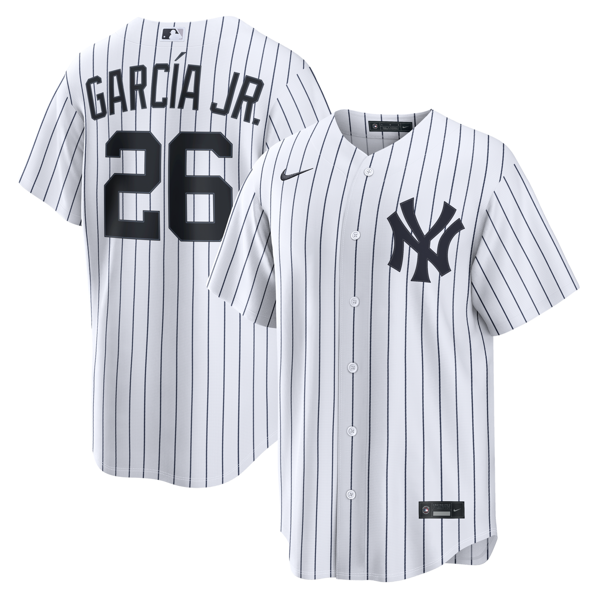 New York Yankees Luis García Jr. White Home Replica Baseball Jersey