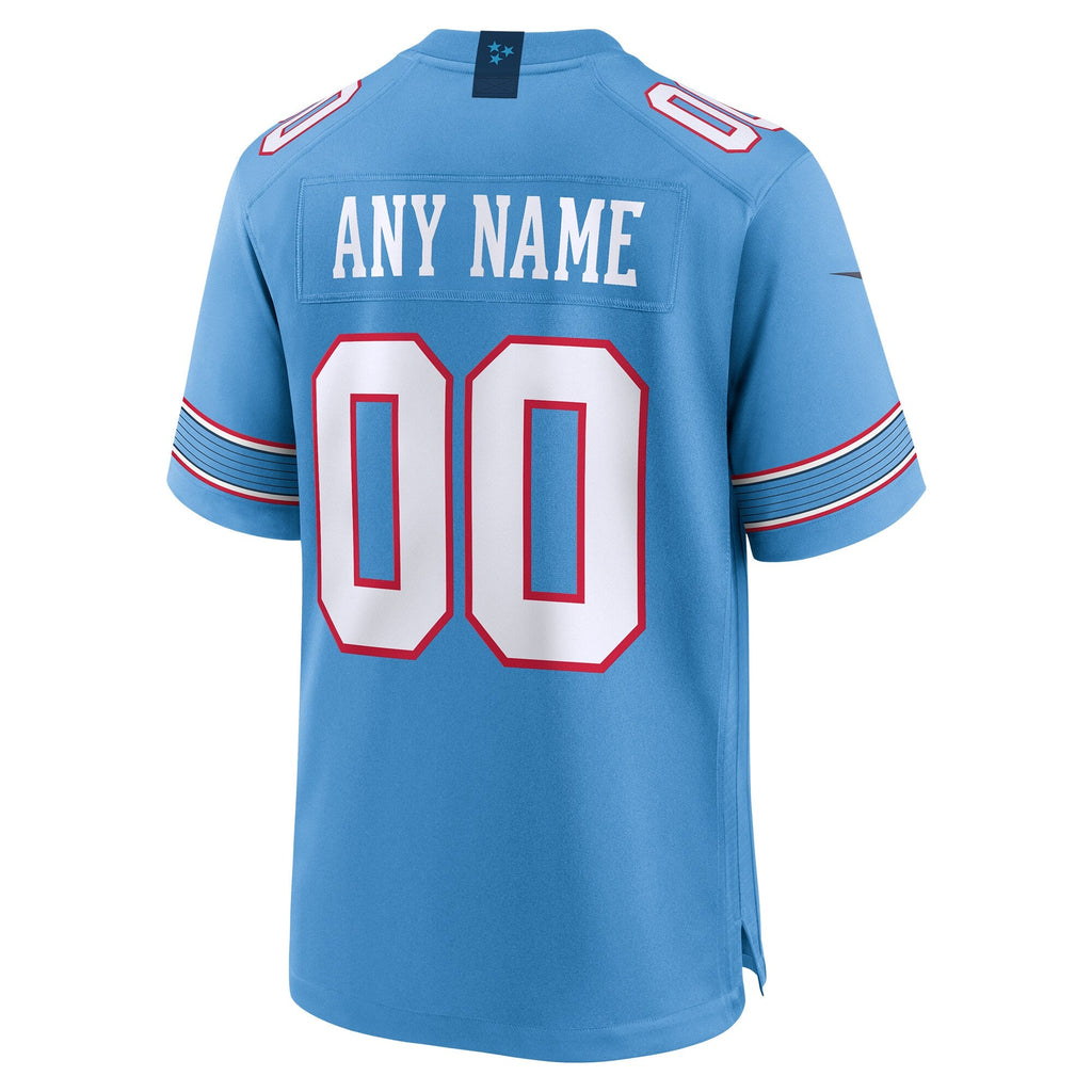 Tennessee Titans Light Blue Game Custom Football Jersey