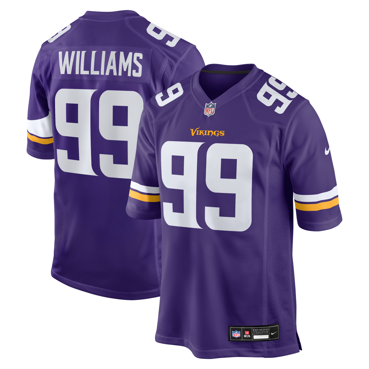 Minnesota Vikings Elijah Williams Purple Team Game Football Jersey