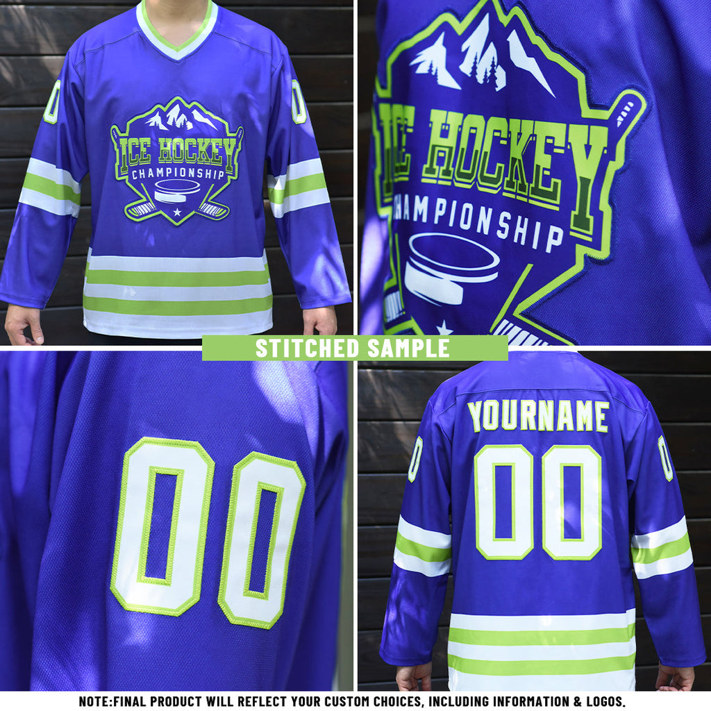 Custom Hockey Jersey - Black Yellow-White Abstract Splatter Paint Lace Neck