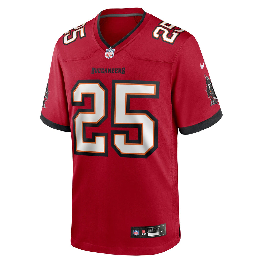 Tampa Bay Buccaneers Jacob Parrish Red Team Game Football Jersey