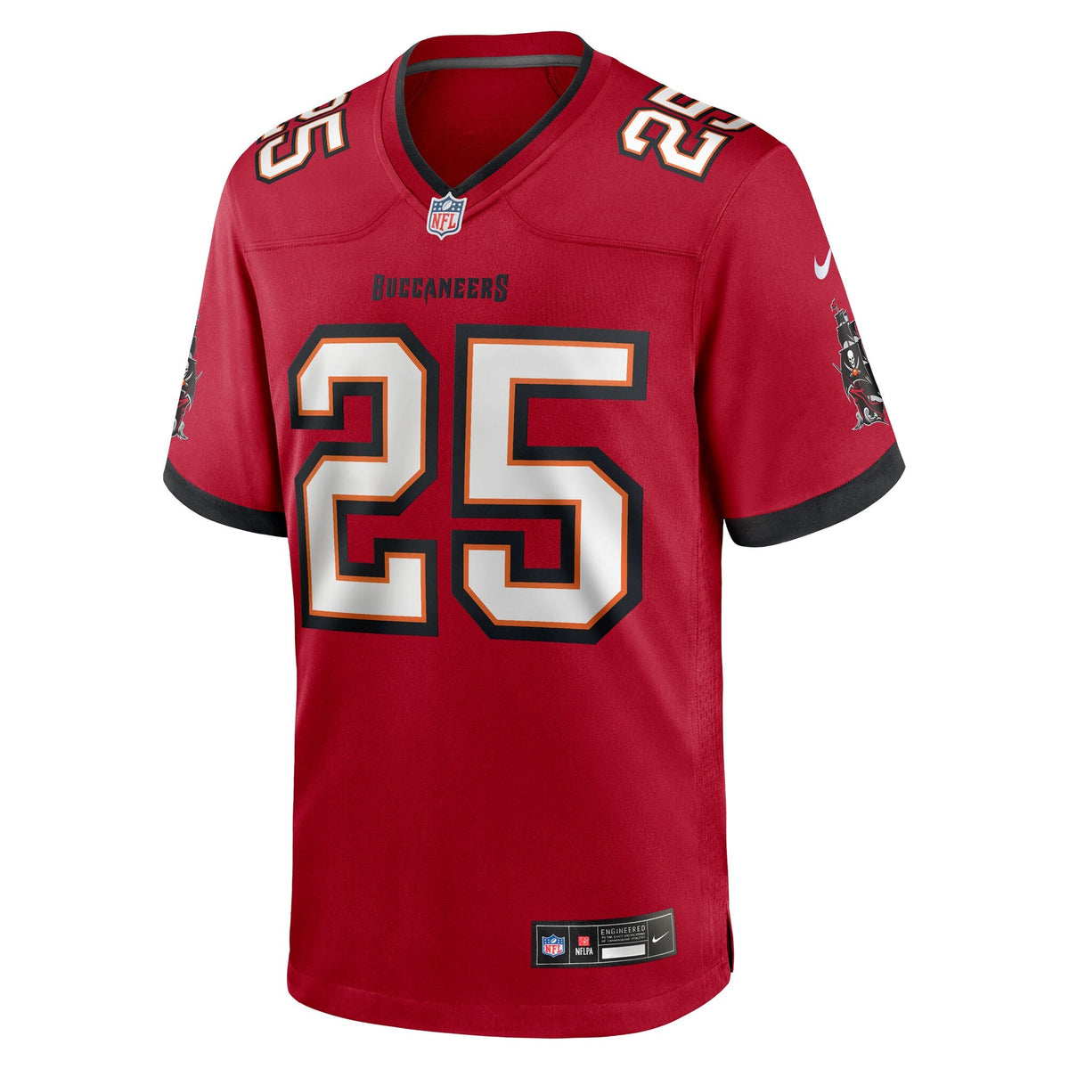 Tampa Bay Buccaneers Jacob Parrish Red Team Game Football Jersey