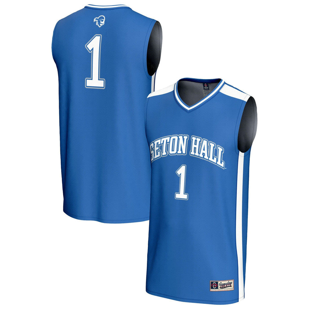 #1 Seton Hall Pirates Lightweight Basketball Fashion Jersey - Blue