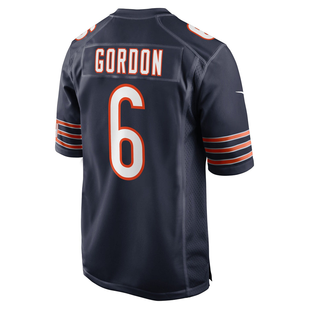 Chicago Bears Kyler Gordon Navy Game Player Football Jersey