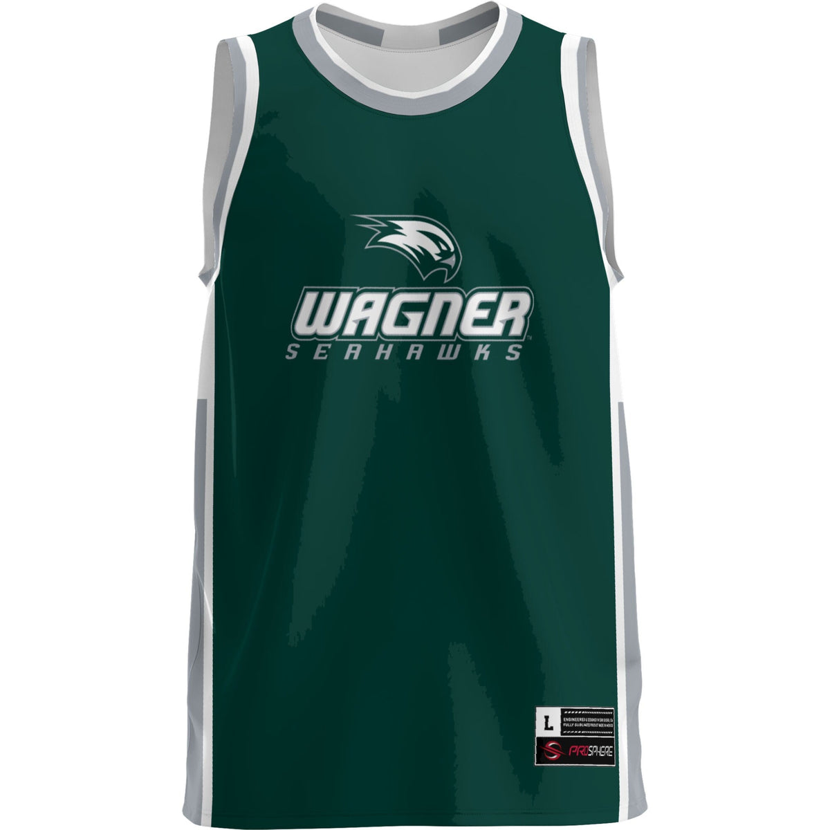 Wagner College Seahawks Lightweight Basketball Jersey - Green