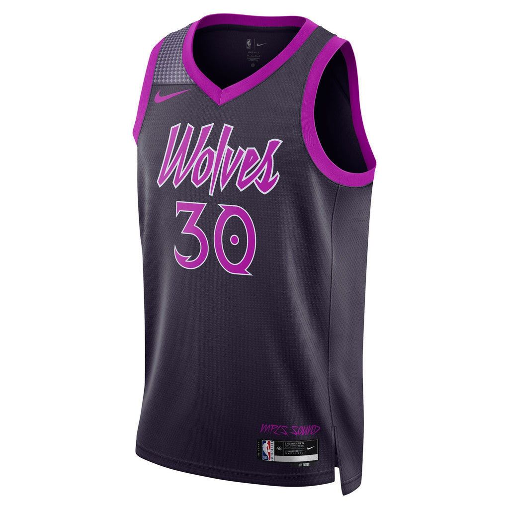 Minnesota Timberwolves 2025/26 City Edition Swingman Jersey - Black - Julius Randle