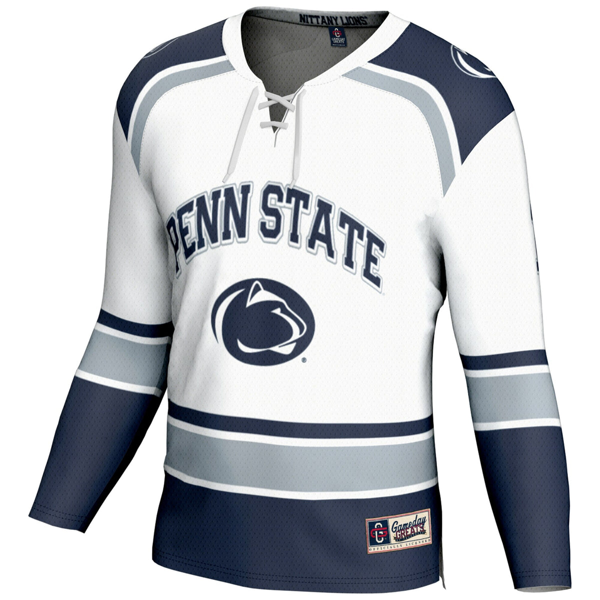 #1 White Penn State Nittany Lions Hockey Jersey