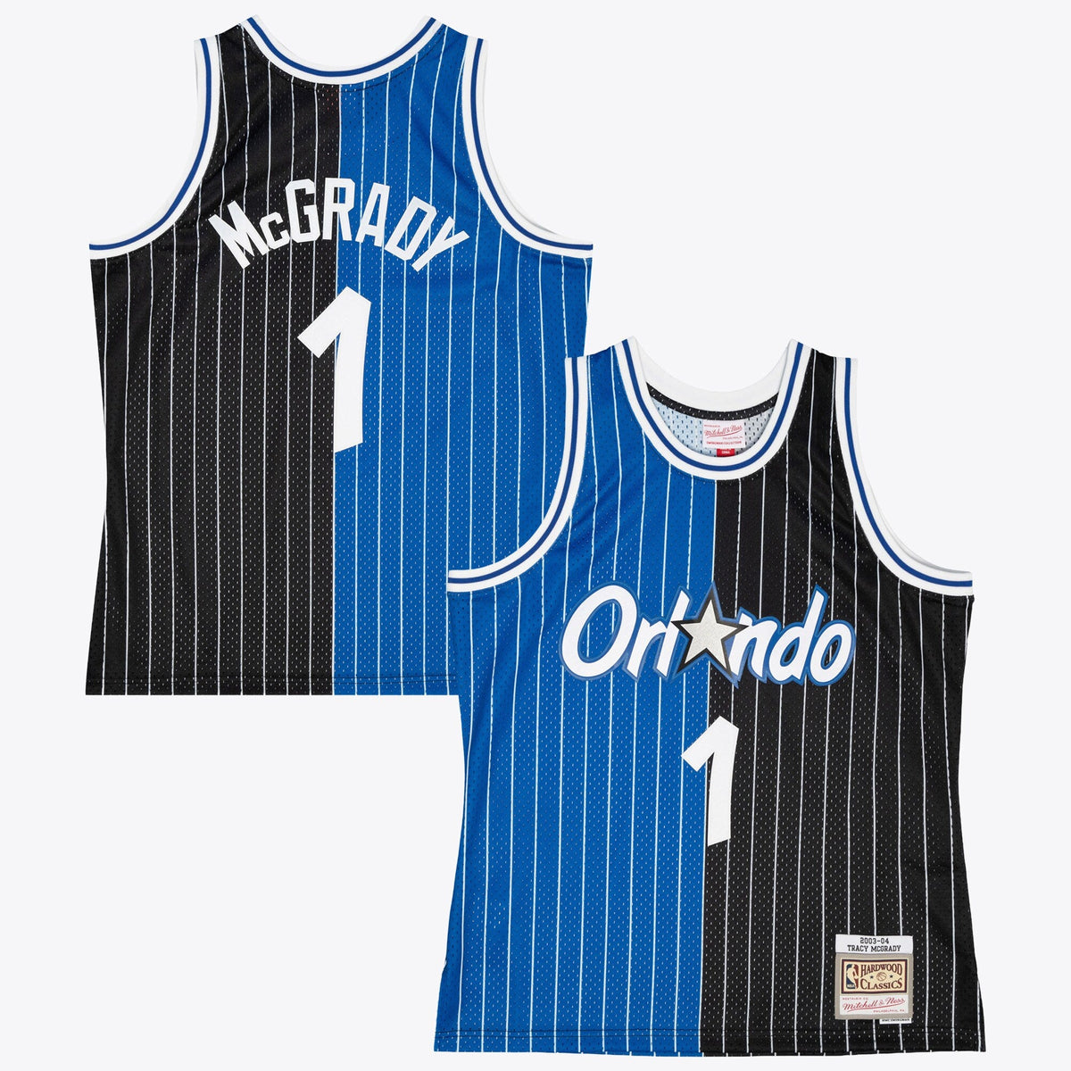 Orlando Magic Tracy McGrady 2003 Split Swingman Jersey - Black/Blue