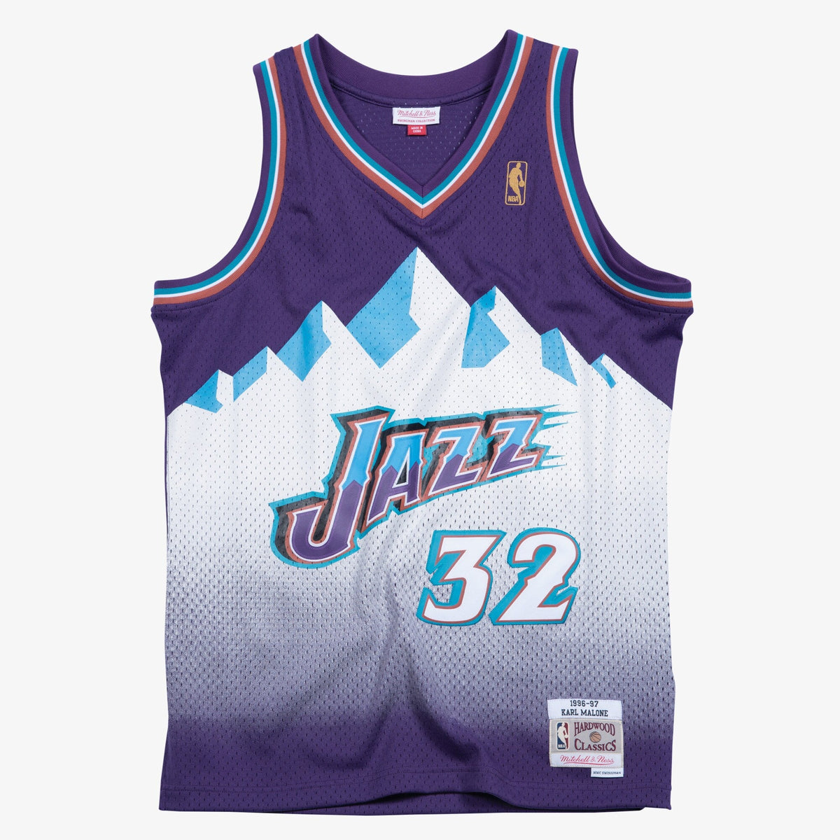 Utah Jazz Karl Malone 1996 Swingman Road Jersey - Purple