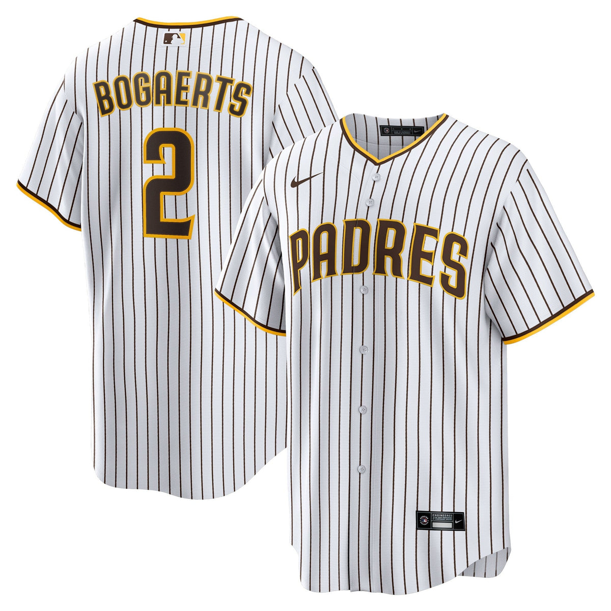 San Diego Padres Xander Bogaerts White/Brown Home Replica Player Baseball Jersey