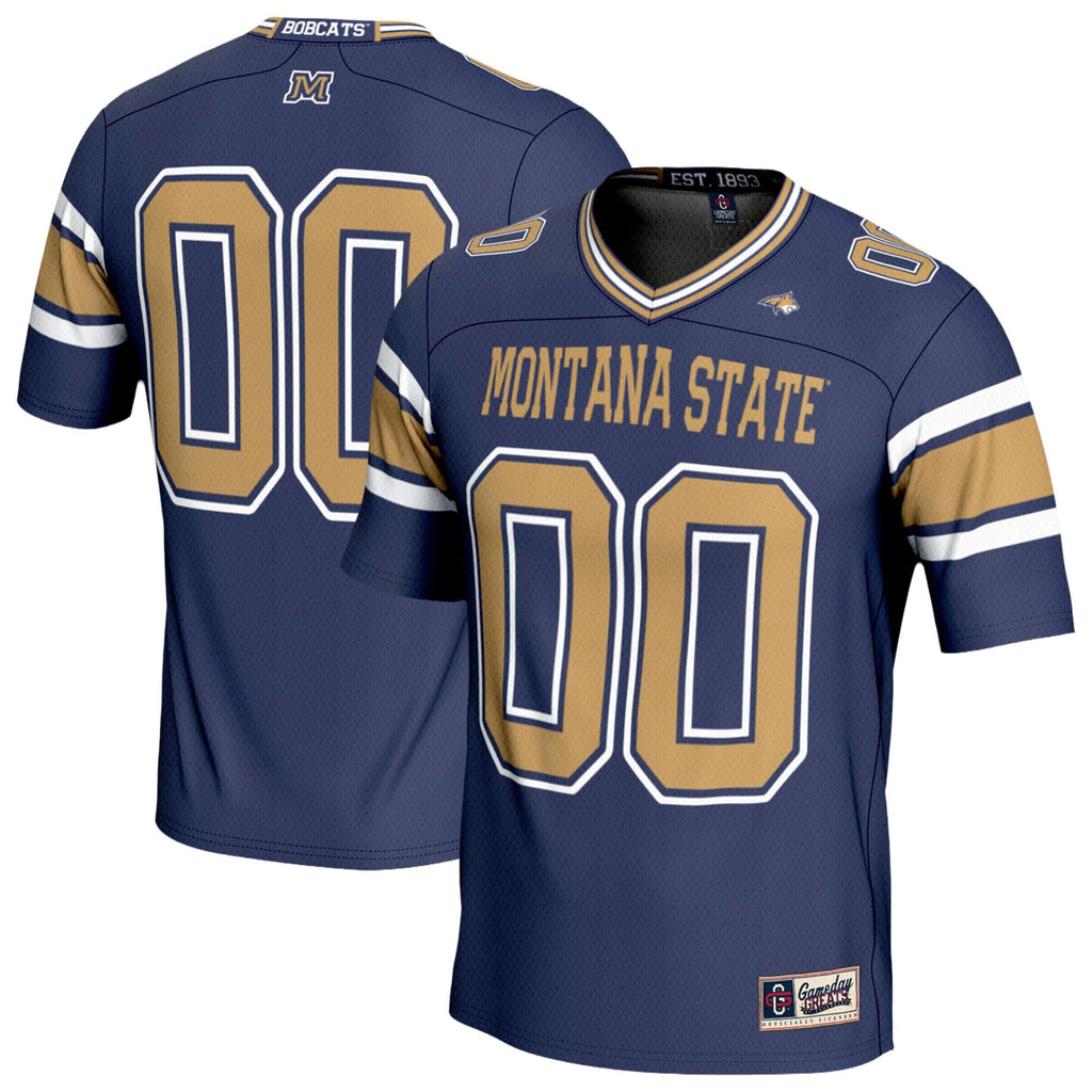 Navy Montana State Bobcats Lightweight Football Fashion Jersey
