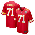 Kansas City Chiefs Josh Simmons Red Game Football Jersey