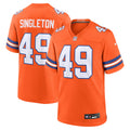 Denver Broncos Alex Singleton Orange Alternate Game Football Jersey
