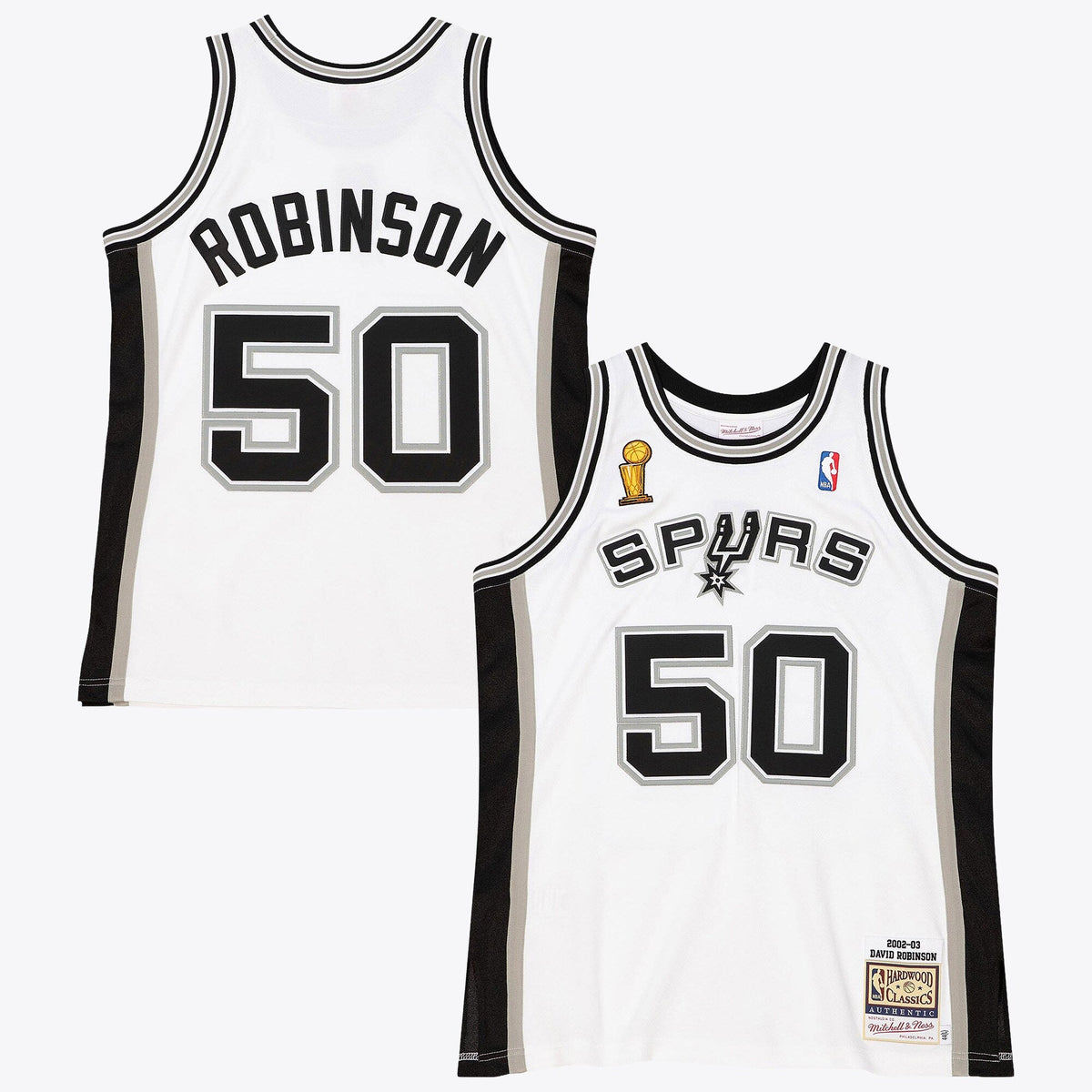 San Antonio Spurs David Robinson 2002 Home Finals Jersey - White