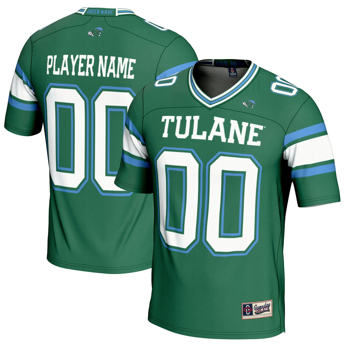 Tulane Green Wave NIL Pick-A-Player Football Jersey - Green