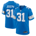 Detroit Lions Kerby Joseph Blue Team Game Football Jersey