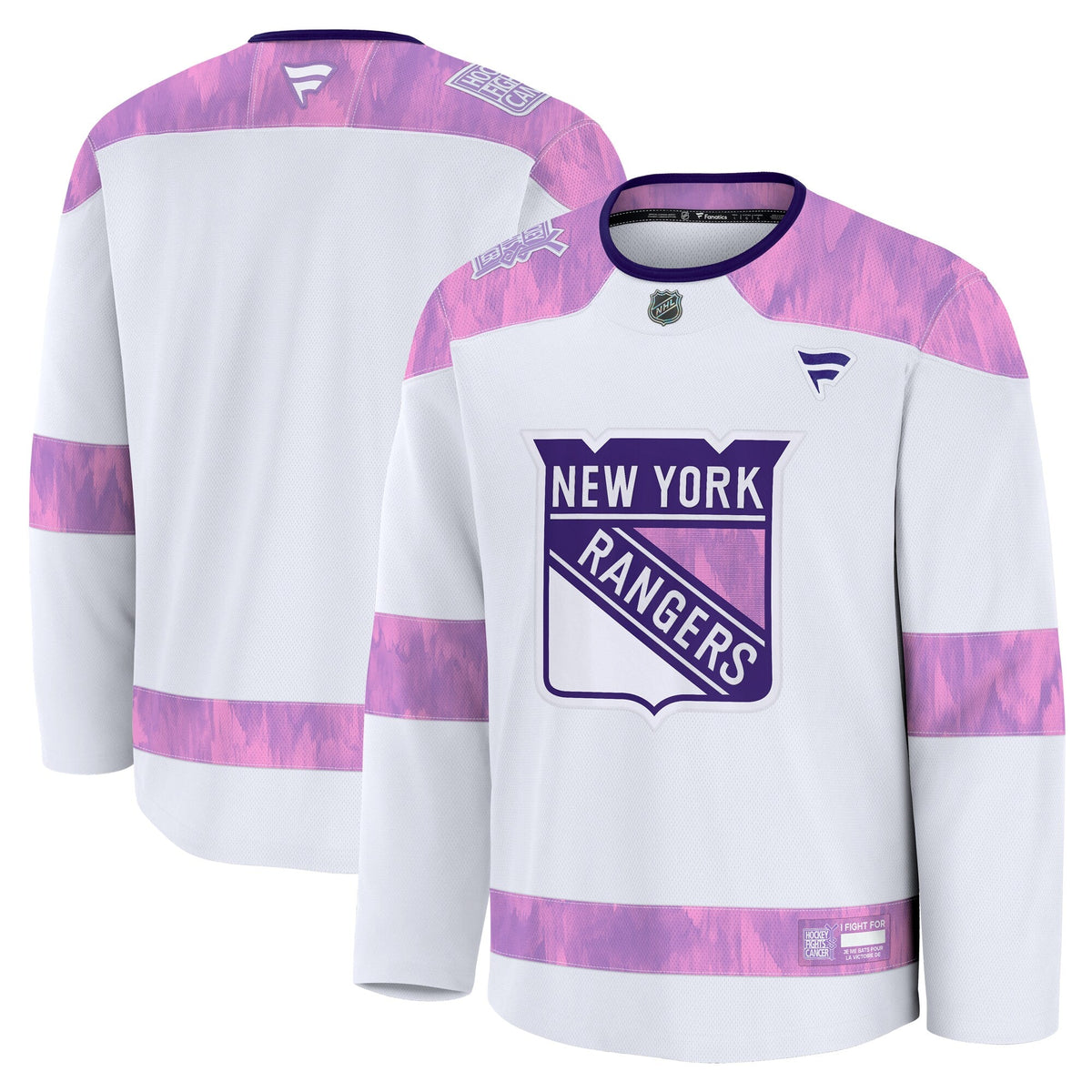 New York Rangers White 2024 Hockey Fights Cancer Practice Jersey