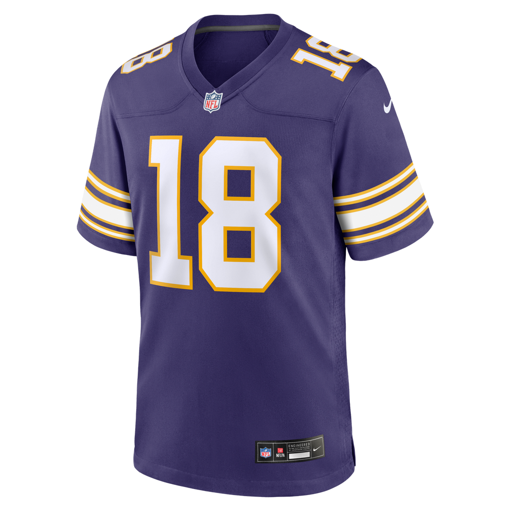 Minnesota Vikings Justin Jefferson Purple Classic Player Game Football Jersey