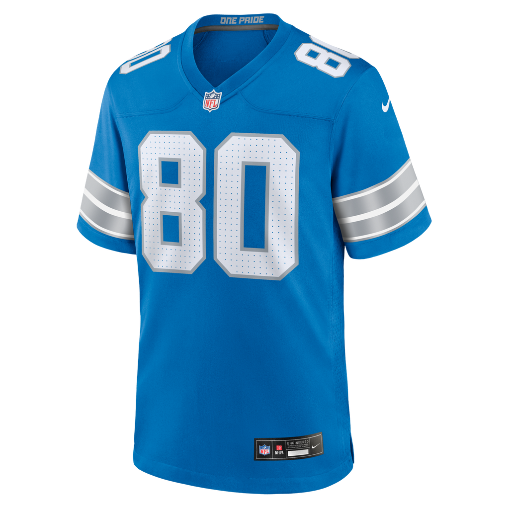 Detroit Lions Malik Cunningham Blue Team Game Football Jersey