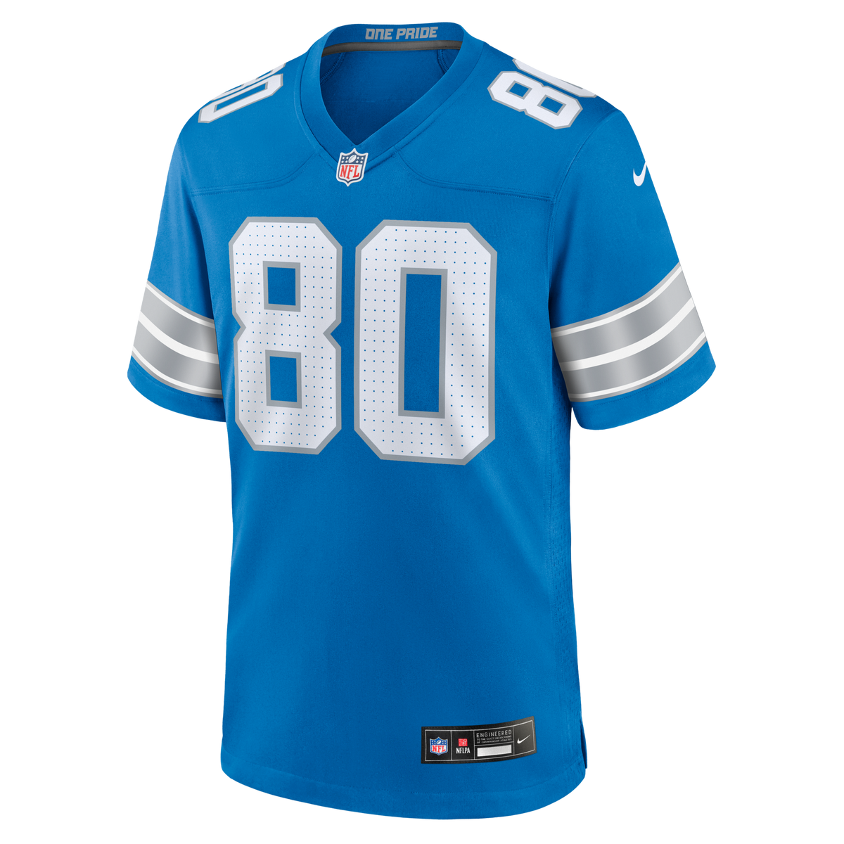 Detroit Lions Malik Cunningham Blue Team Game Football Jersey