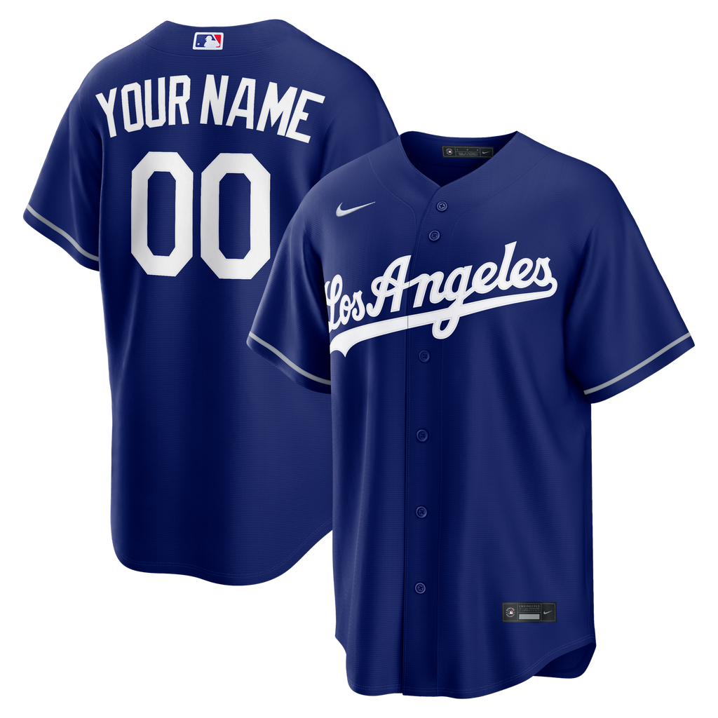 Los Angeles Dodgers Royal Alternate Replica Custom Baseball Jersey