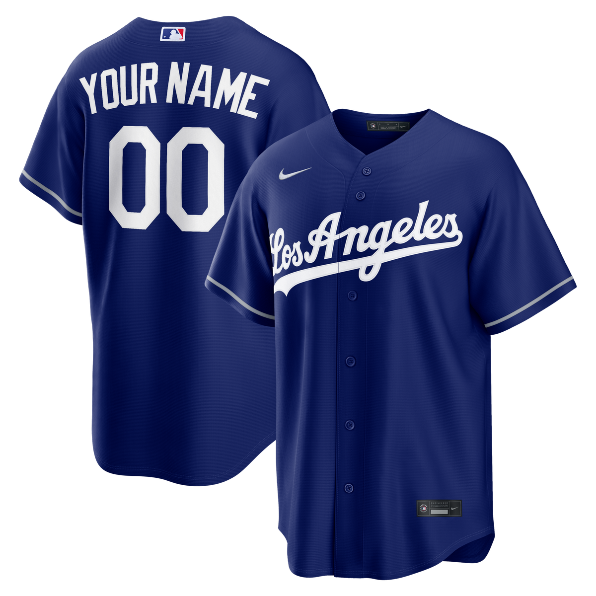 Los Angeles Dodgers Royal Alternate Replica Custom Baseball Jersey