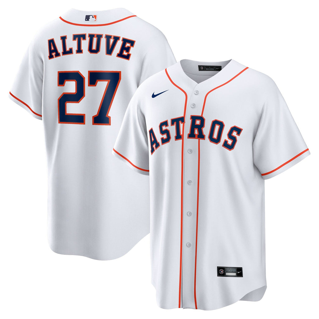 Houston Astros Jose Altuve White Home Replica Player Name Baseball Jersey