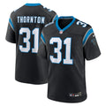 Carolina Panthers Corey Thornton Black Team Game Football Jersey