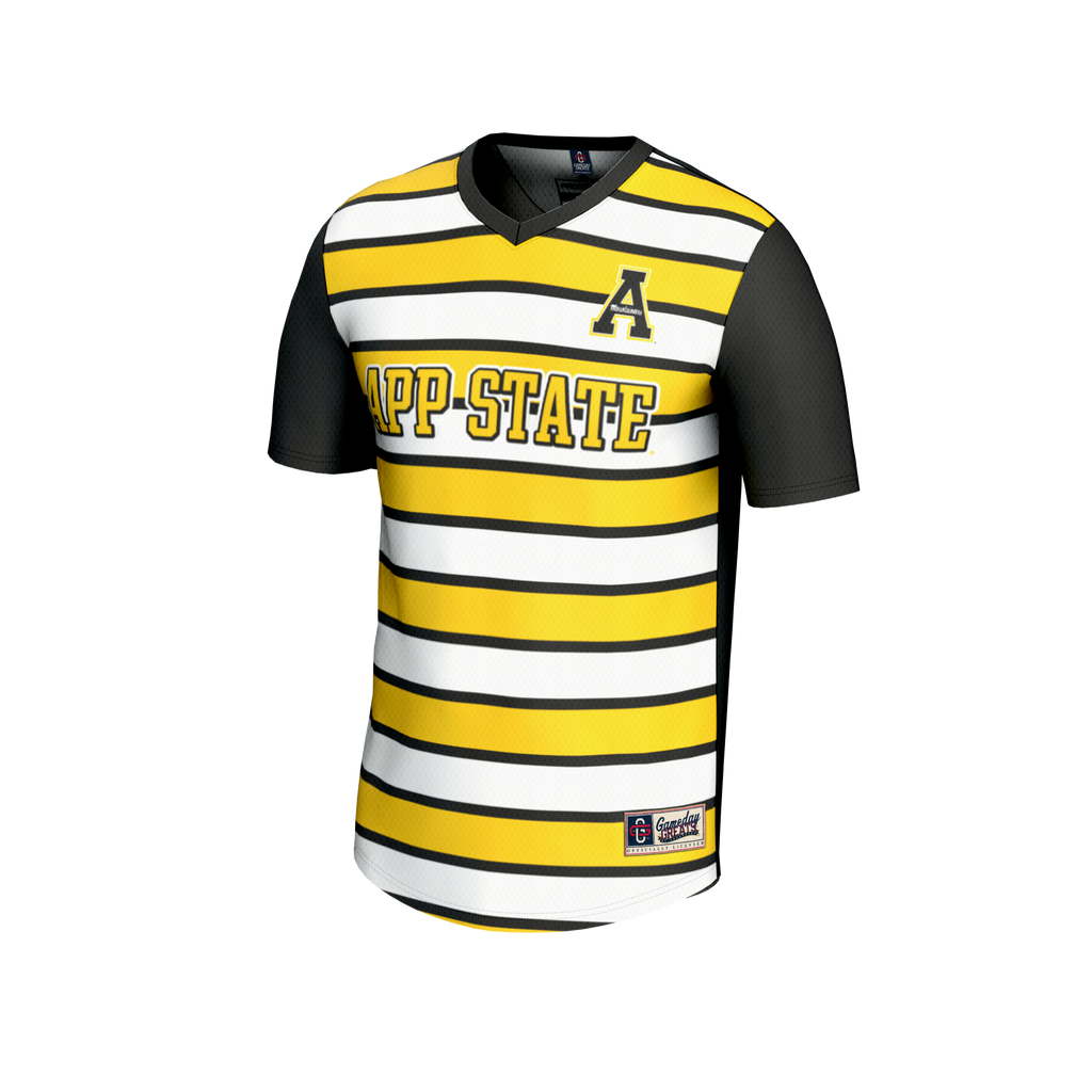 #25 Black Appalachian State Mountaineers Lightweight Soccer Fashion Jersey
