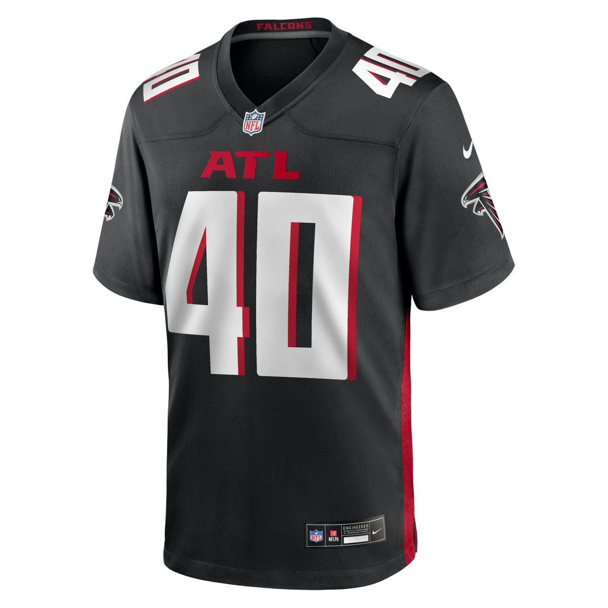 Atlanta Falcons JD Bertrand Black Team Game Football Jersey
