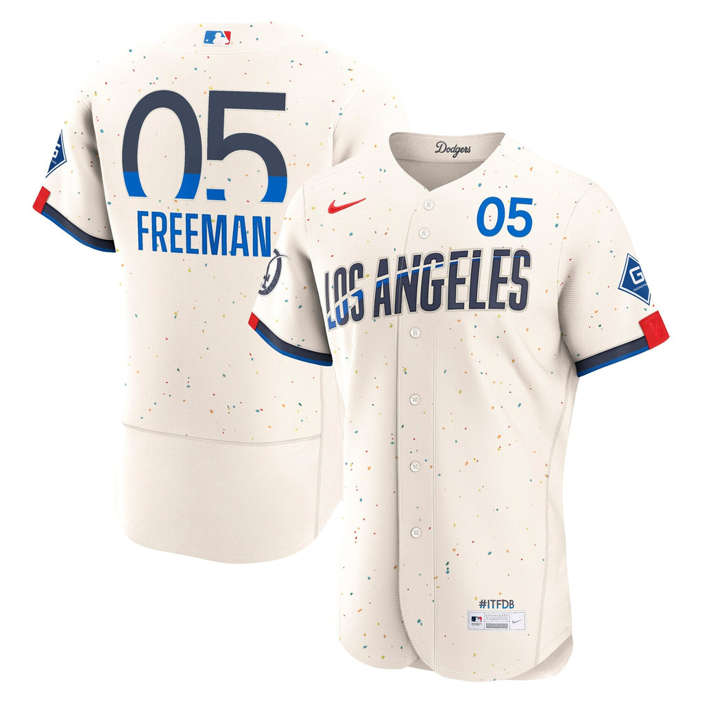 Los Angeles Dodgers Freddie Freeman Cream City Connect Sponsor Patch Baseball Jersey