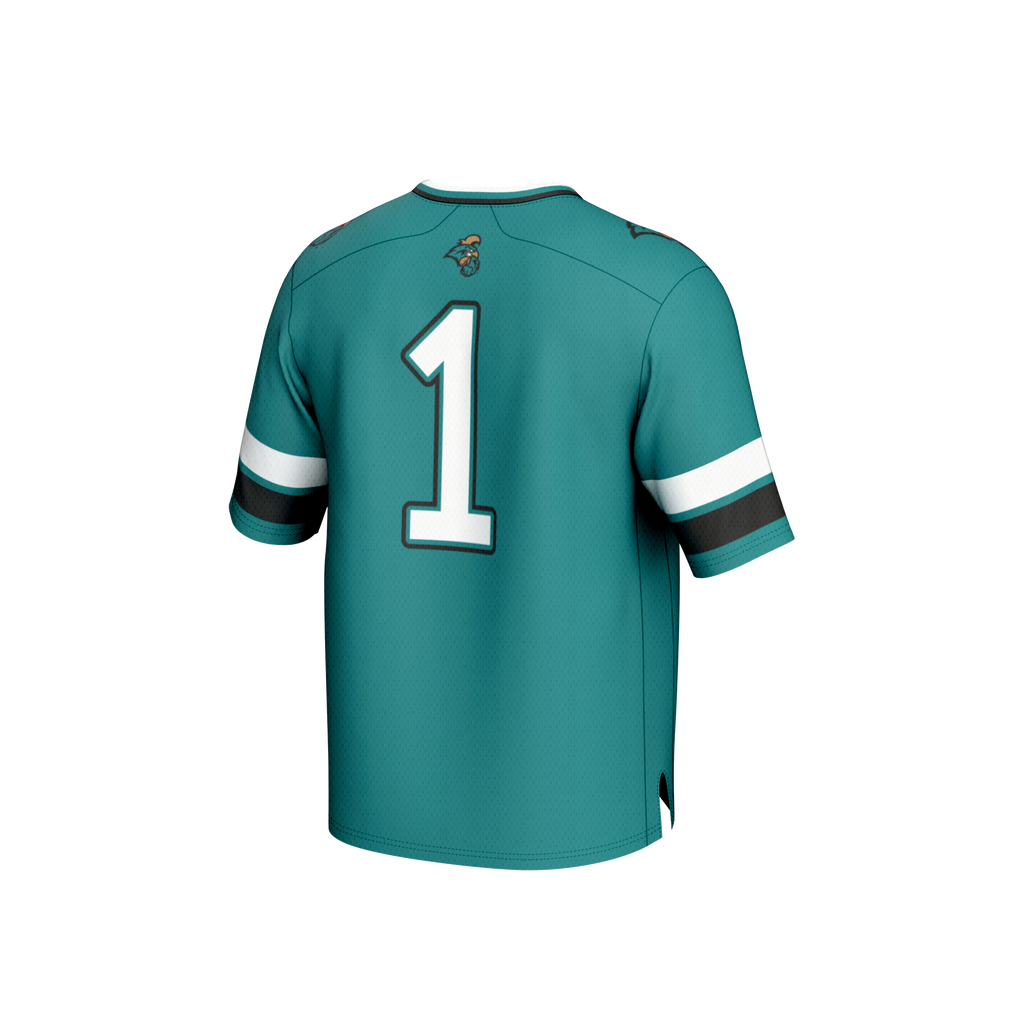 #1 Teal Coastal Carolina Chanticleers Lightweight Collegiate Football Fashion Jersey
