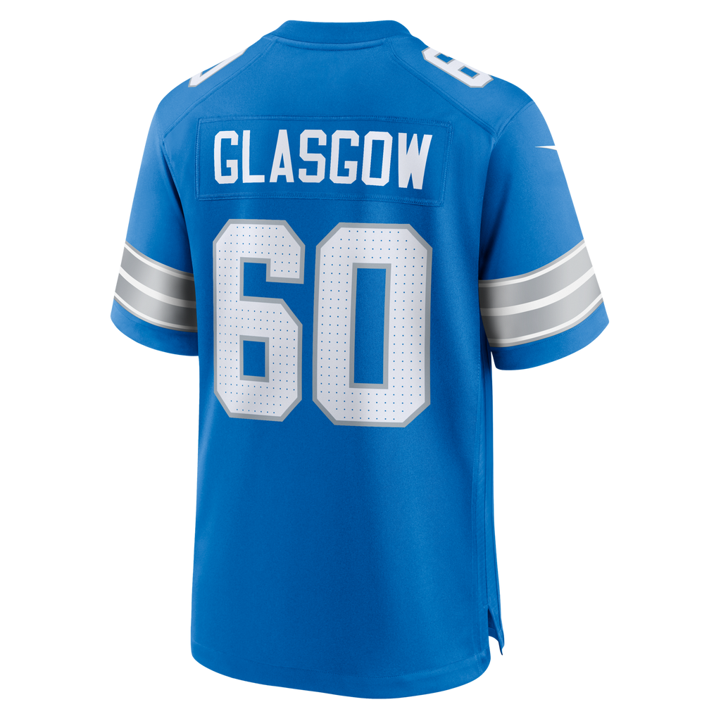 Detroit Lions Graham Glasgow Blue Team Game Football Jersey