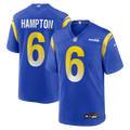 Los Angeles Rams Nick Hampton Royal Team Game Football Jersey