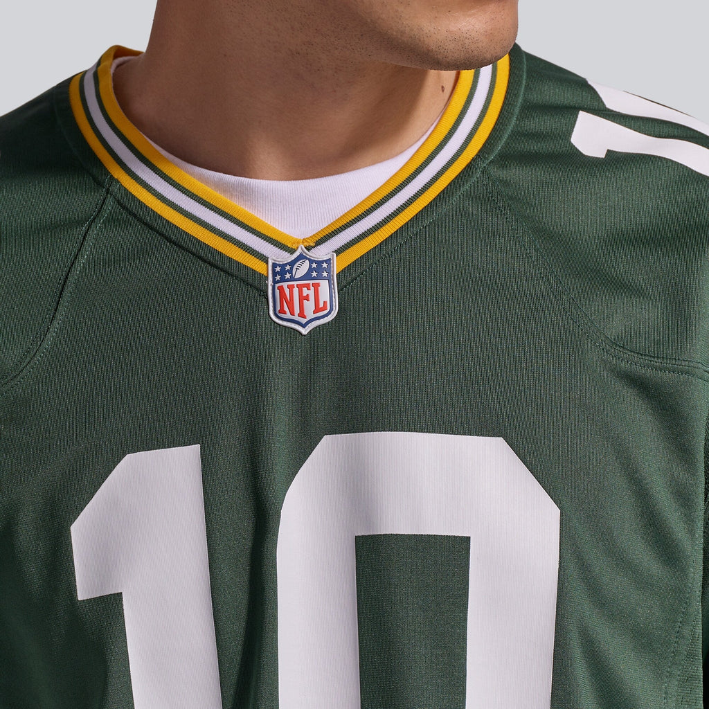 Green Bay Packers Jordan Love Green Player Game Football Jersey